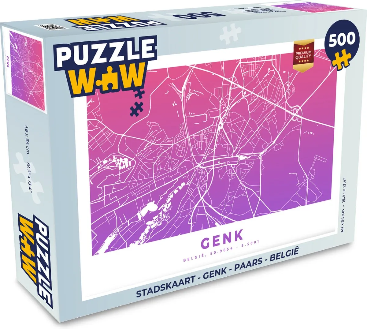 PuzzleWow Genk Legpuzzel 500 Stuks - Multicolor