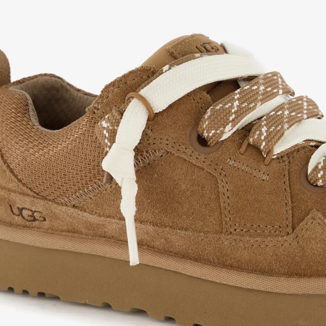 UGG Lo Lowmel Suede Dames Sneakers Cognac - Maat 36