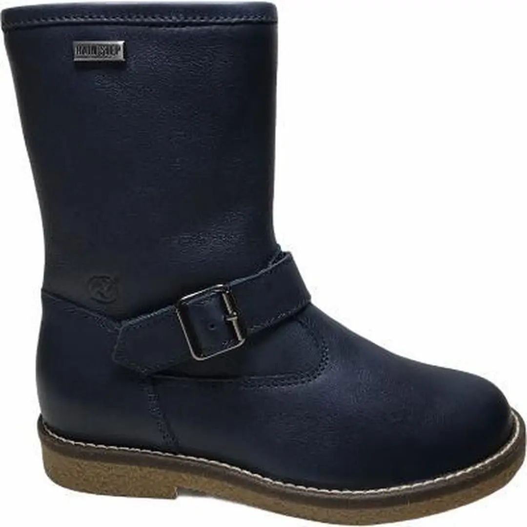 Naturino Rainstep gesp warme lederen laarzen Bandak navy mt 38