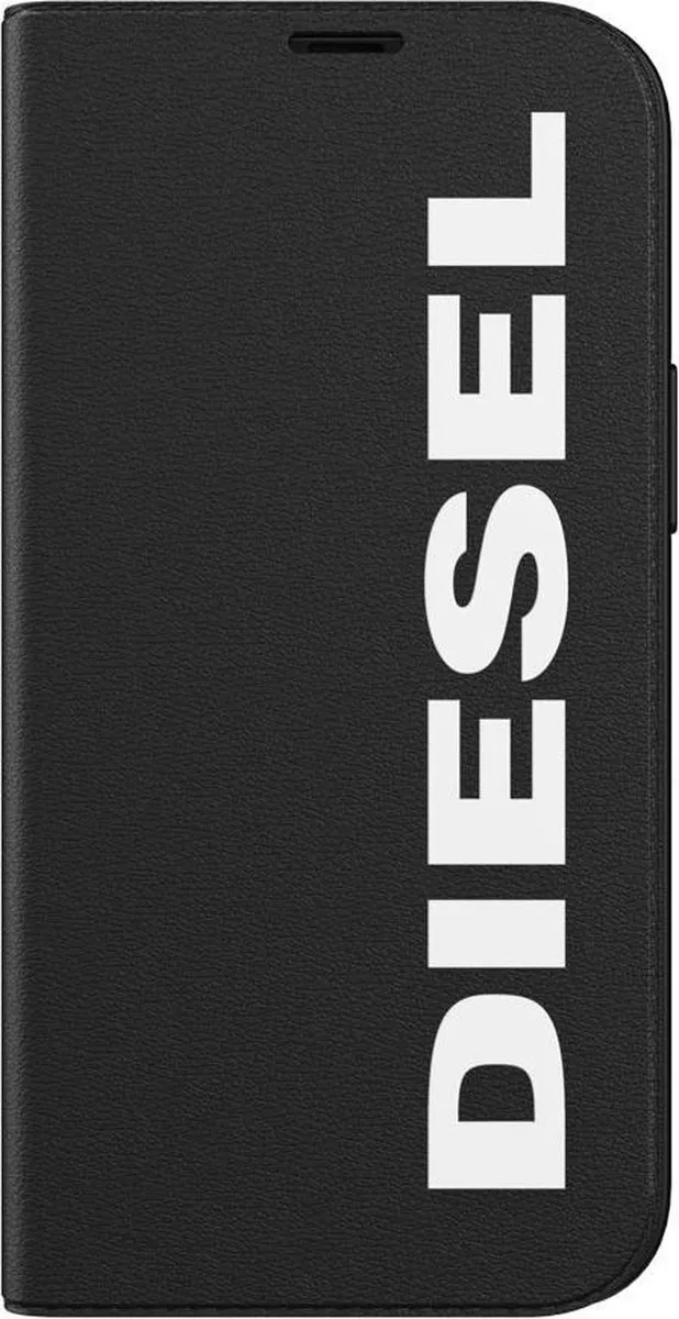 Diesel Booklet Case iPhone 12 Mini Kunstleer - 3 Pasjes - Zwart - afbeelding 4 van 6