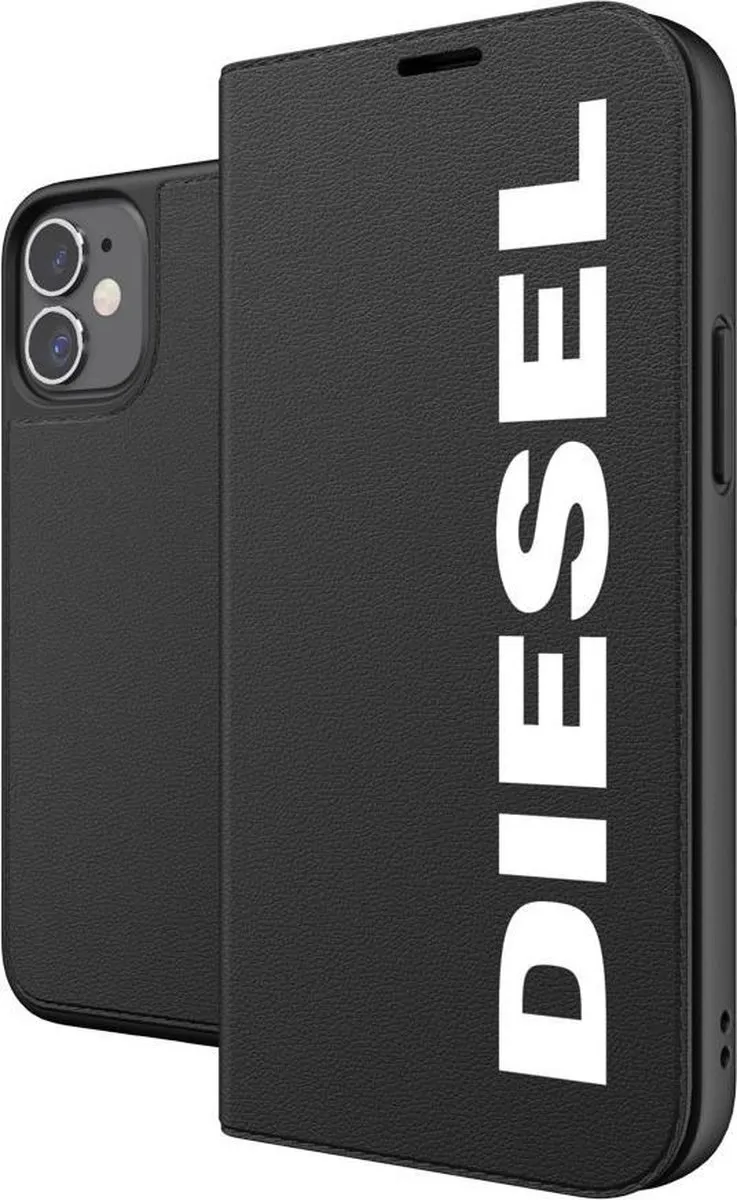 Diesel Booklet Case iPhone 12 Mini Kunstleer - 3 Pasjes - Zwart