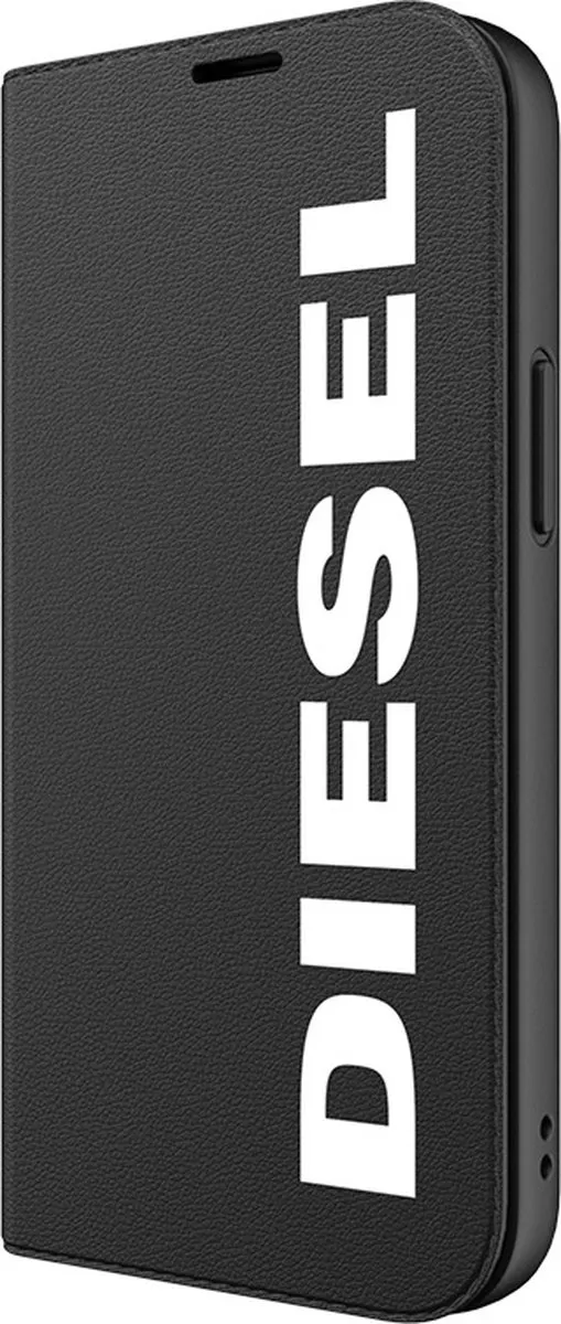 Diesel Booklet Case iPhone 12 Mini Kunstleer - 3 Pasjes - Zwart - afbeelding 6 van 6