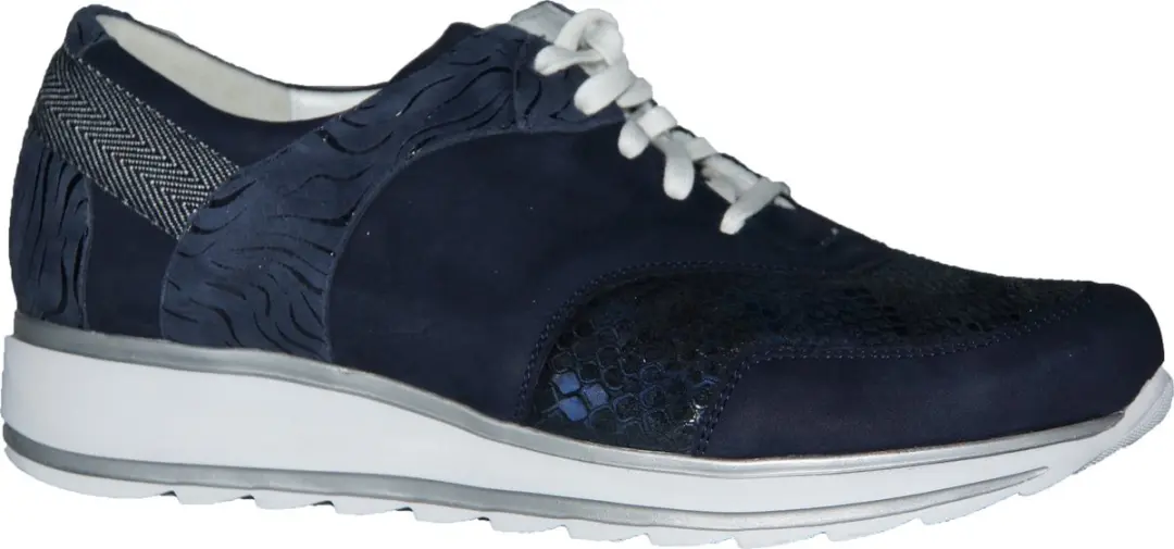Durea Sneakers Dames 6225 688 - Slangenprint - Blauw - Maat 38