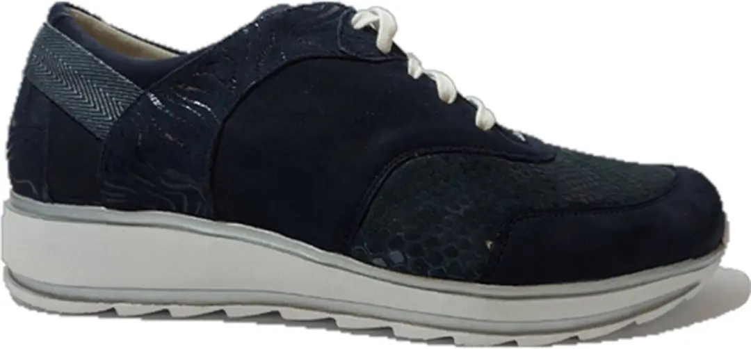 Durea Sneakers Dames 6225 688 - Slangenprint - Blauw - Maat 38