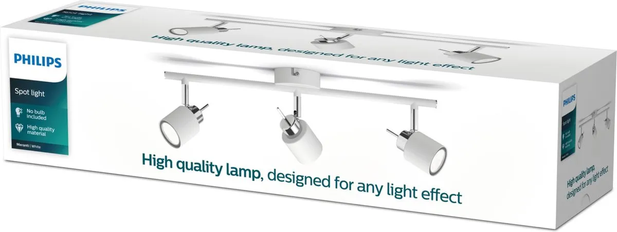 Philips Meranti Opbouwspot 3-lichts - Wit
