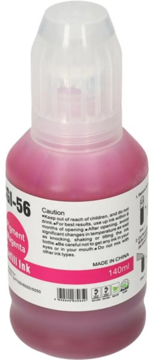 PrintAbout GI-56M Inktcartridge Magenta - 140ml - o.a. Canon MAXIFY iB4150