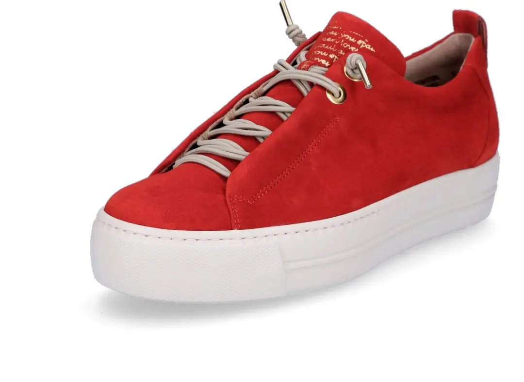 Paul Green dames leren sportschoenen rood 8.5