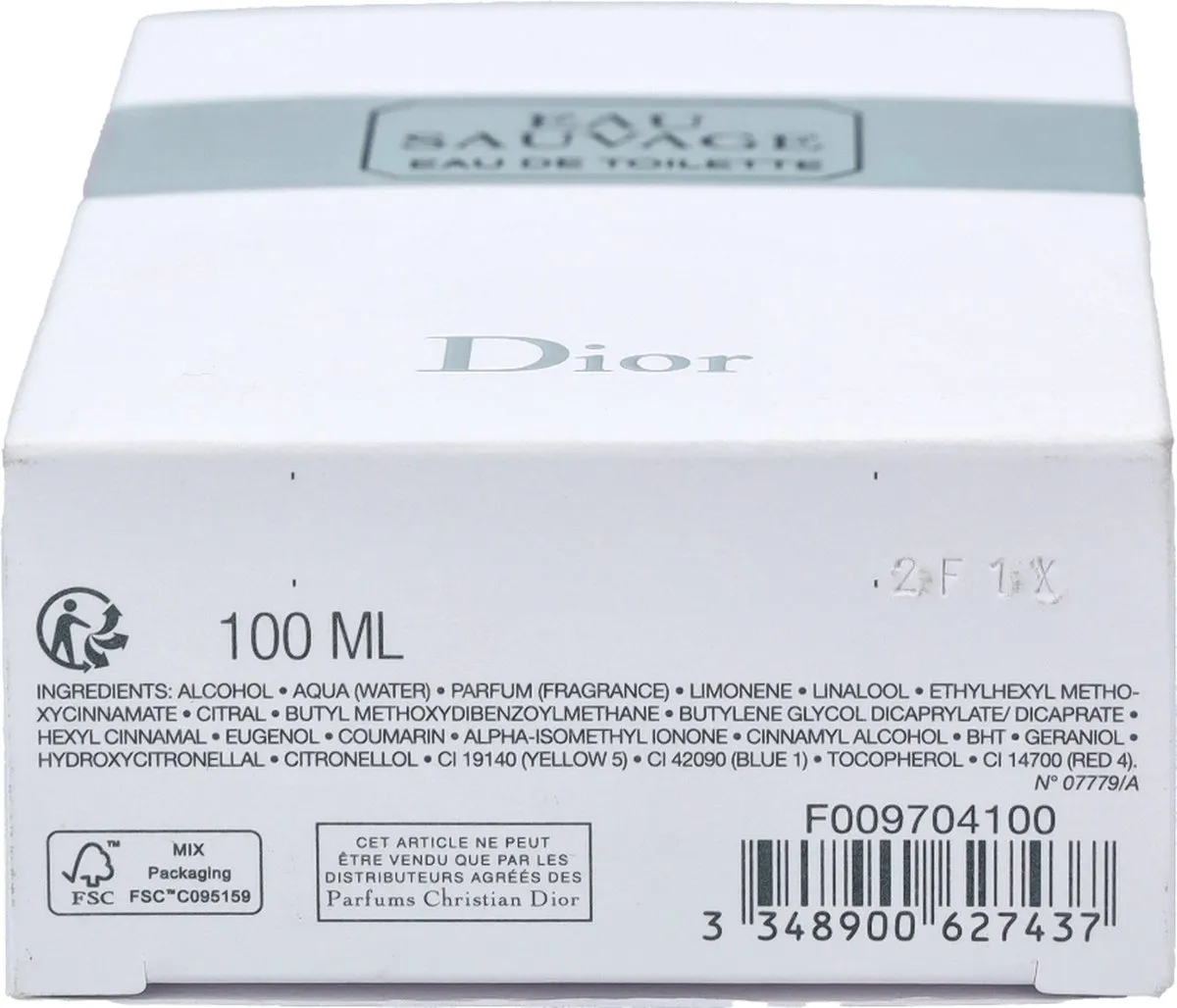 DIOR Eau Sauvage Eau de Toilette Flacon 100 ml