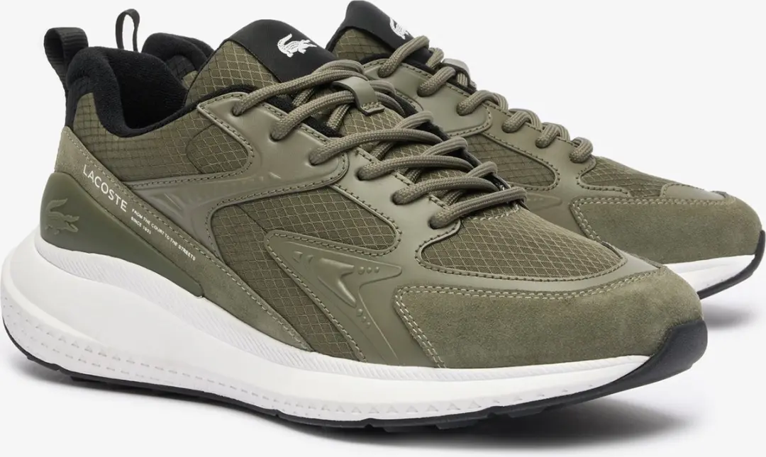 Lacoste L003 Evo Heren Sneakers - Legergroen/Wit - Maat 41 - afbeelding 4 van 6