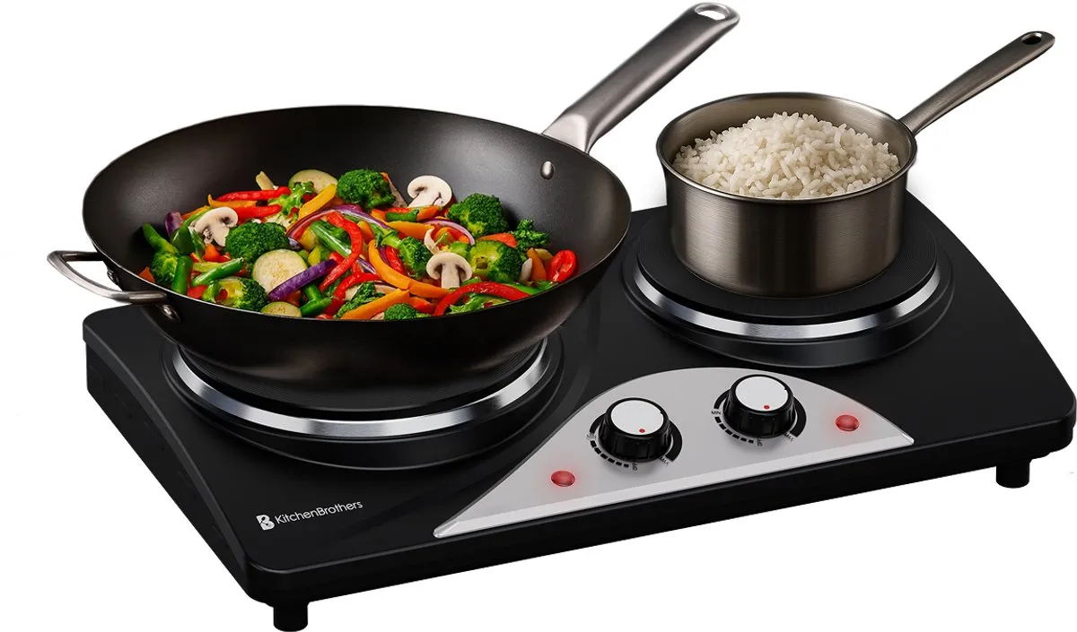 KitchenBrothers KB4176 Elektrische Kookplaat 2 Pits