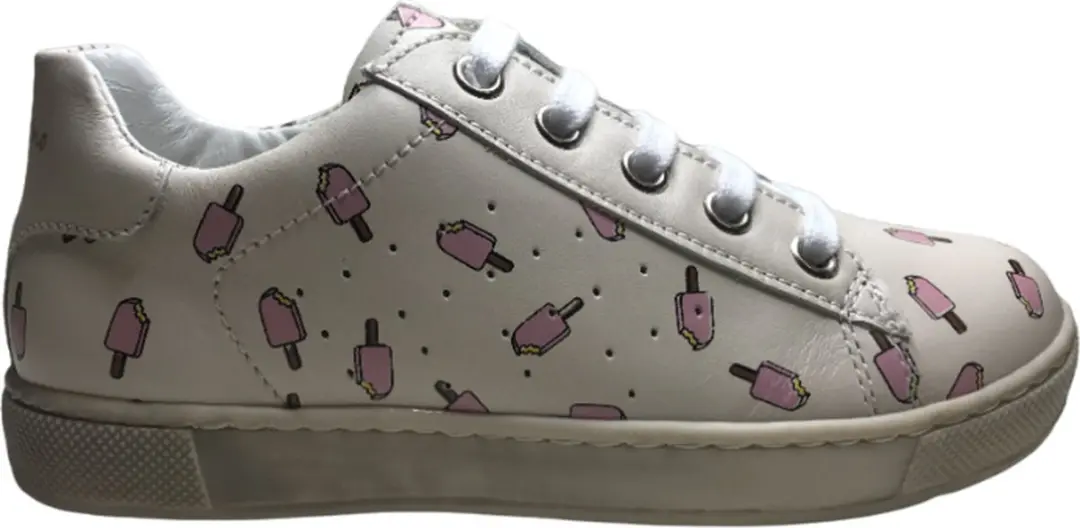 Naturino Mt 31 Veter/rits paarse frisco's lederen sneakers Hasselt beige