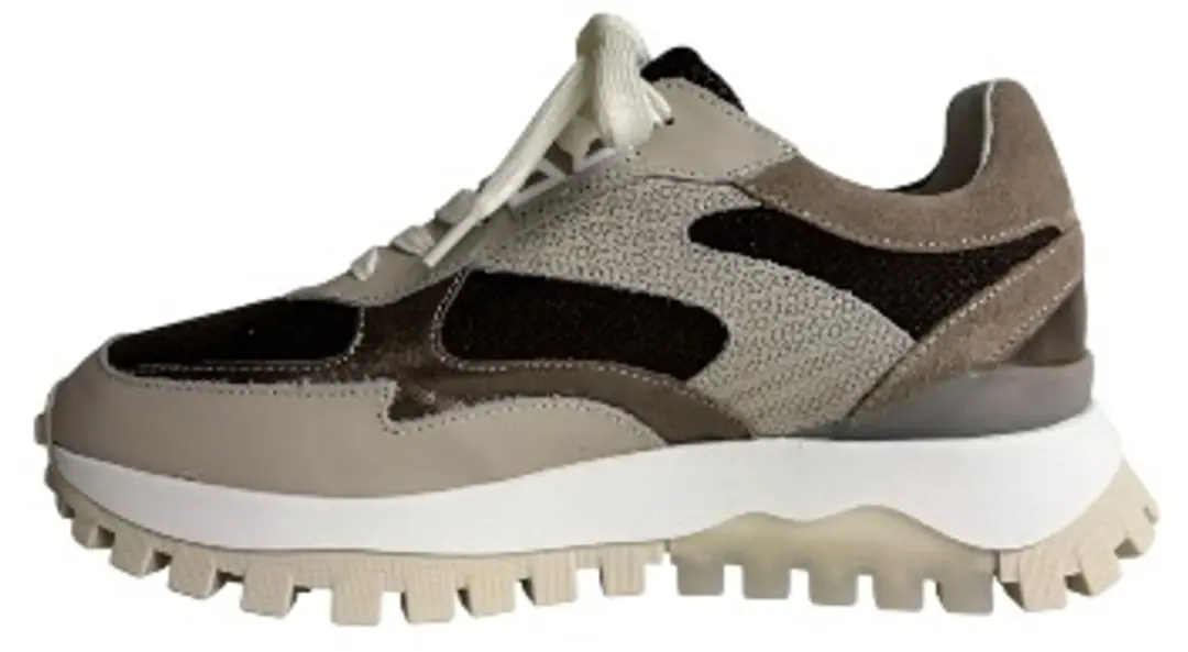 Floris van Bommel Grommi 03.06 Dames Sneakers - Donkerbruin - afbeelding 2 van 6