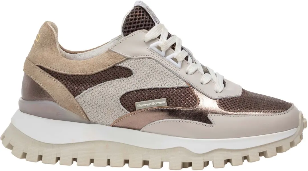 Floris van Bommel Grommi 03.06 Dames Sneakers - Donkerbruin - afbeelding 3 van 6