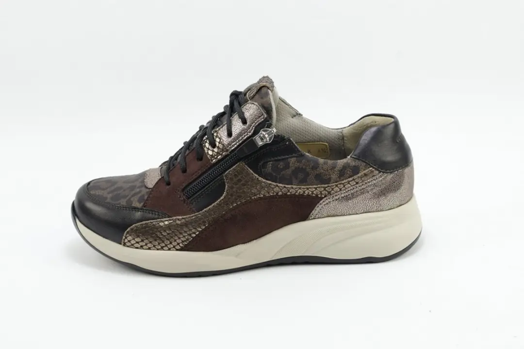 Durea 6318 K Lage Sneakers Dames - Zwart - Maat 42
