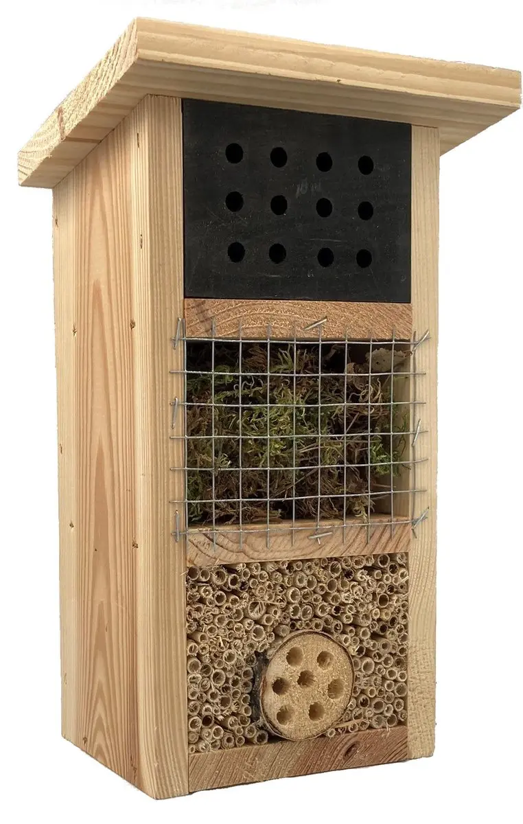 GARDEN SPRIT Insectenhotel 14 x 11 x 30 cm. Naturel