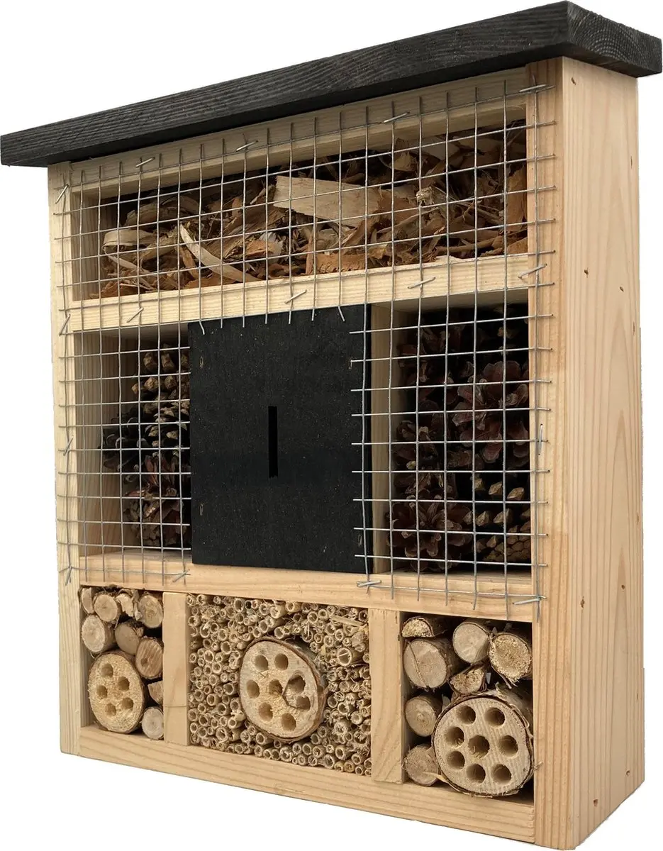 GARDEN SPIRIT Insectenhotel Vlinderhotel Bijenhotel 28 x 11 x 35 cm.