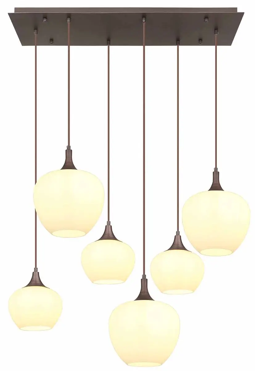 Globo Maxy Hanglamp - 6x E27 - Bruin