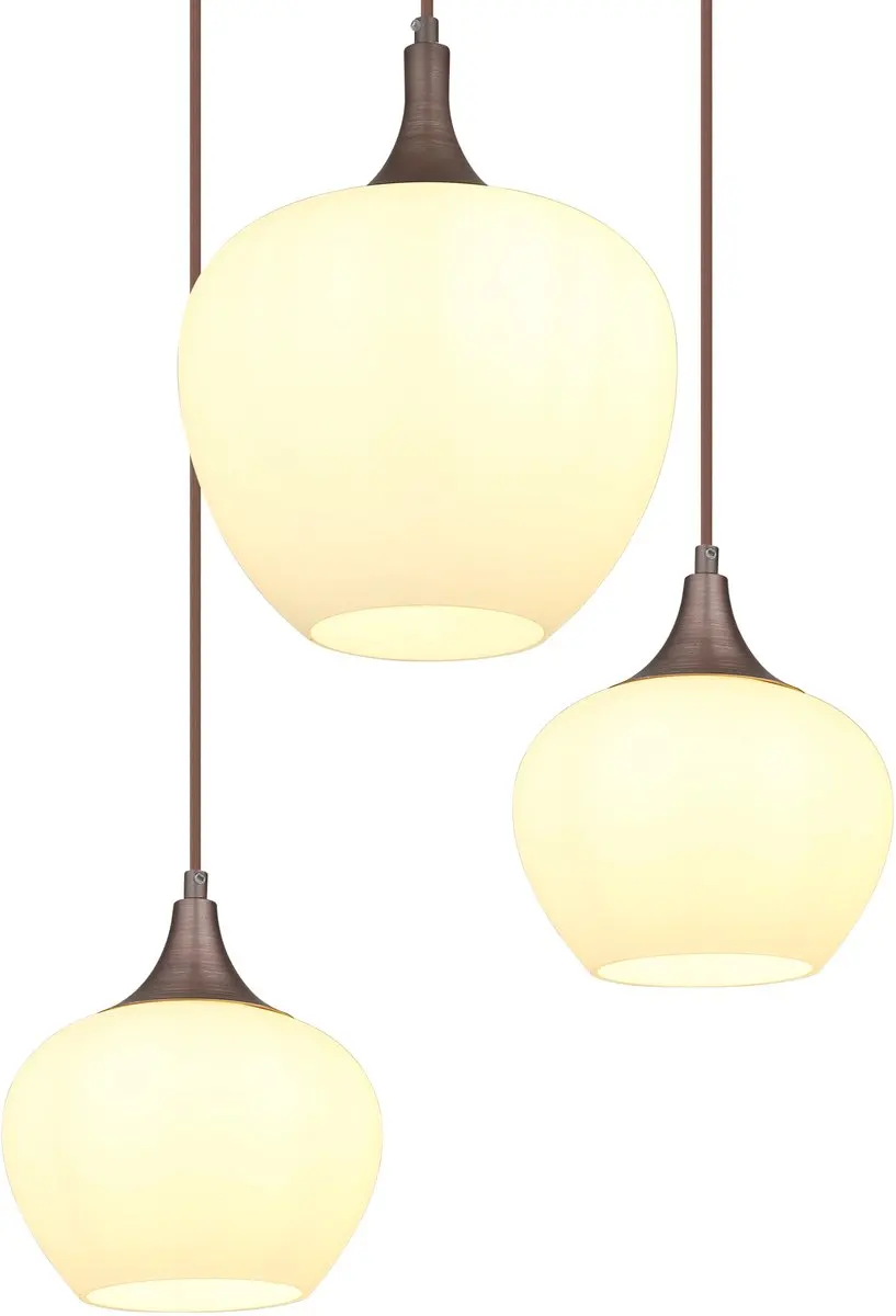 Globo Maxy Hanglamp - 6x E27 - Bruin