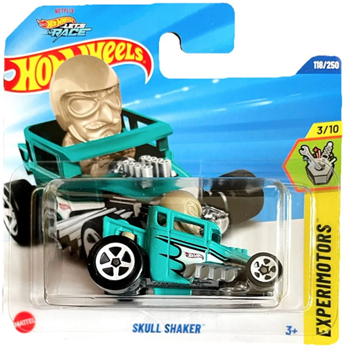 Hot Wheels Skull Shaker Turquoise HW Experimotors 1:64
