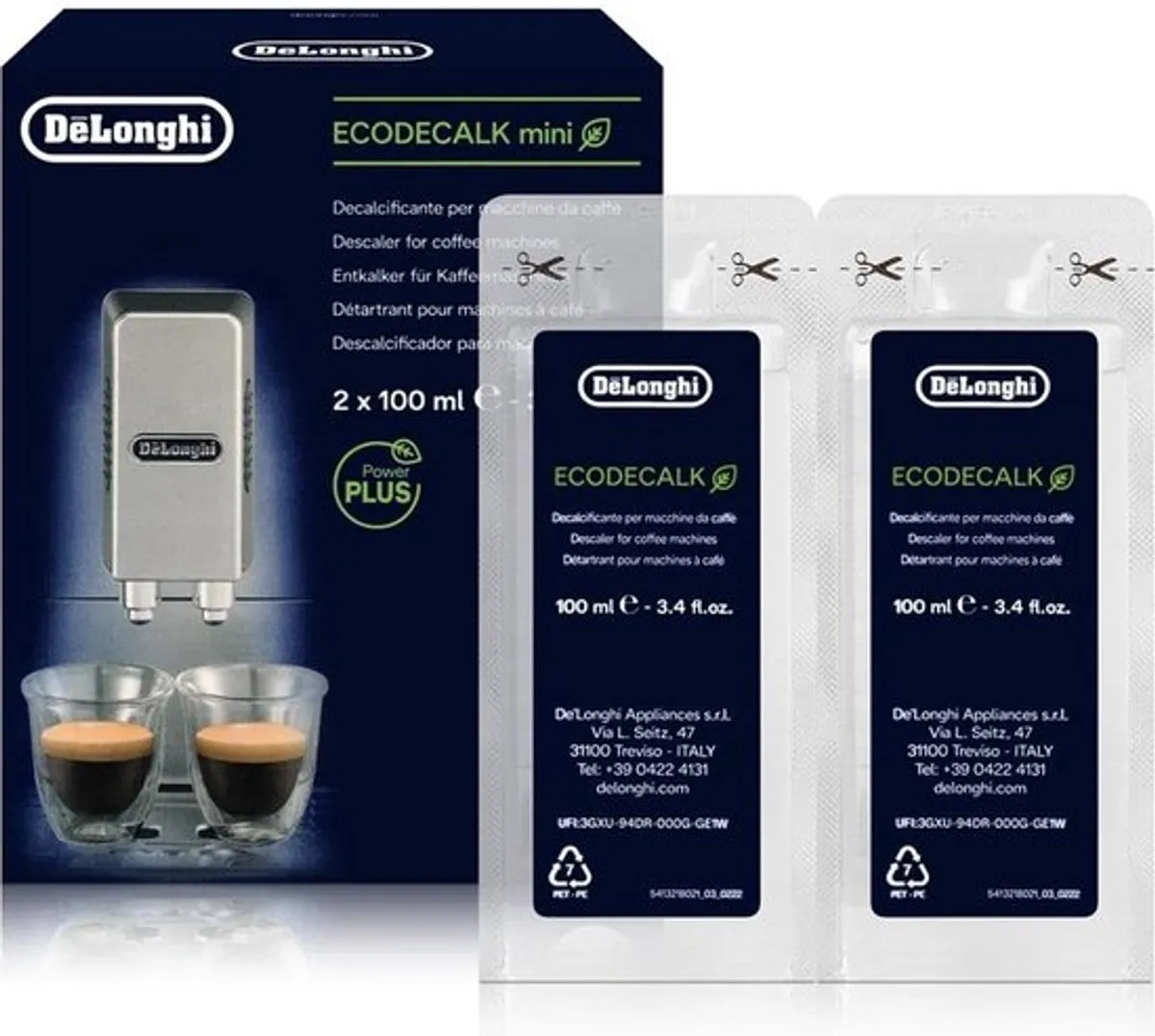 De'Longhi EcoDecalk Mini DLSC200 Ontkalker - 2x100ml