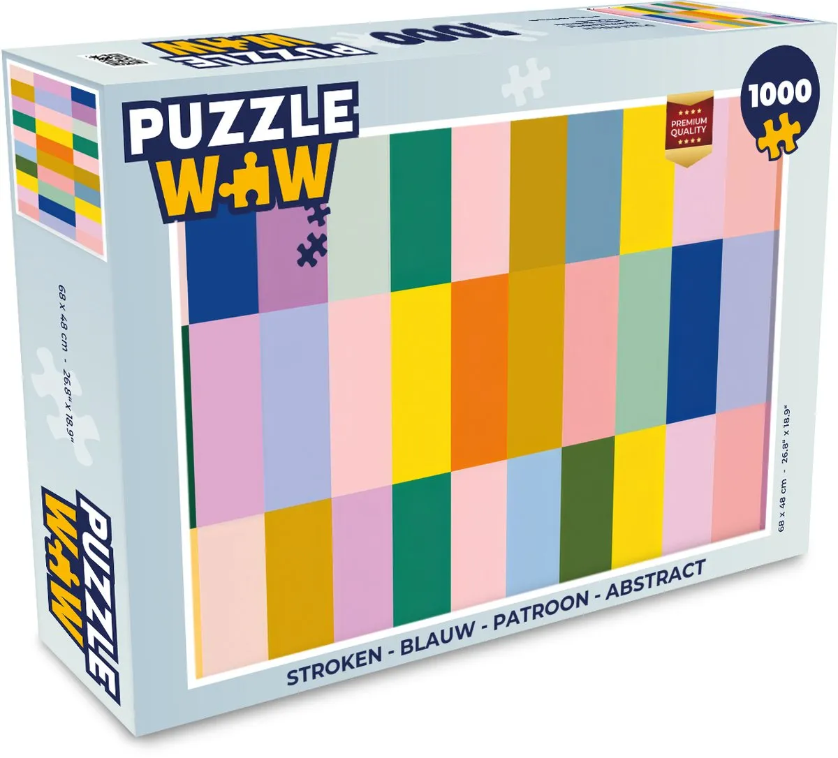 PuzzleWow Stroken Abstract Legpuzzel 1000 Stuks - MPN 8721406839514