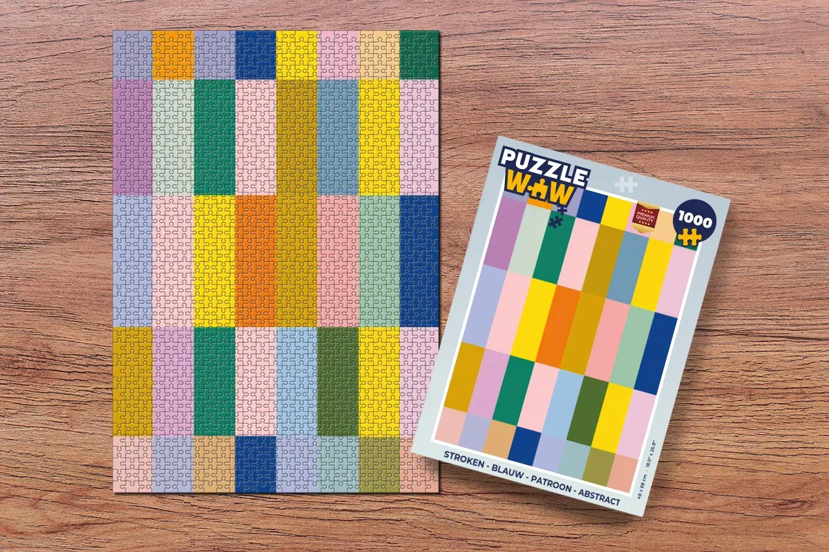 PuzzleWow Stroken Abstract Legpuzzel 1000 Stuks - MPN 8721406839514