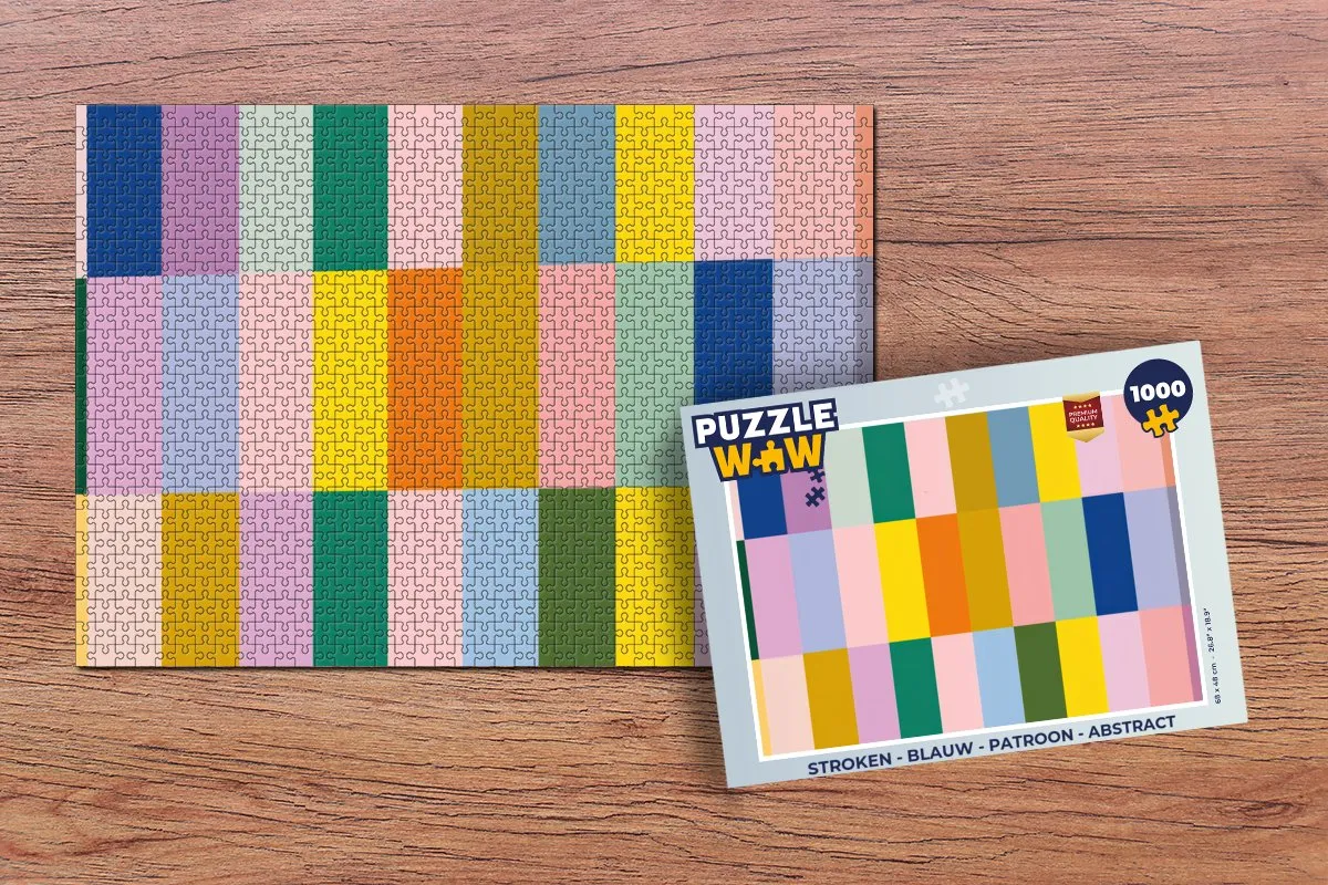 PuzzleWow Stroken Abstract Legpuzzel 1000 Stuks - MPN 8721406839514