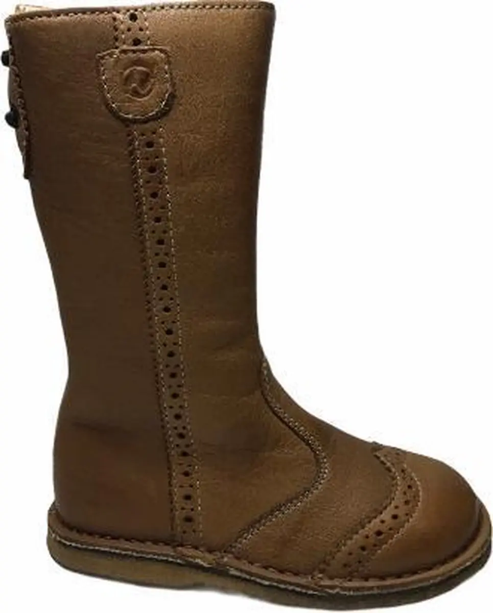 Naturino rits oxford elastiek warme lederen laarzen 4685 cognac mt 24