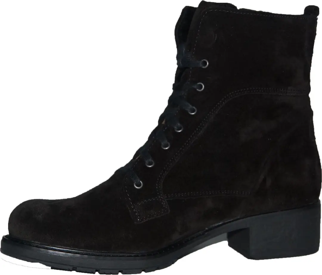 Durea 9649 wijdte H Zwart Suede Maat: 4 (37)