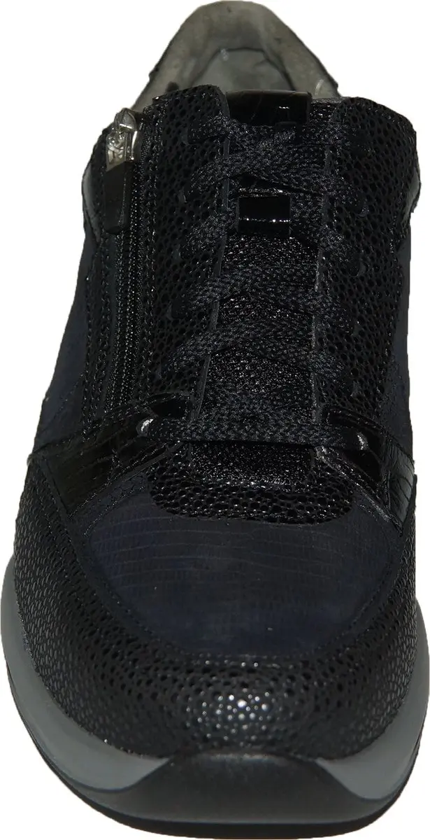 Durea Sneaker 6295 608 1227 Pantoffels - Blauw/Zwart - Wijdte K