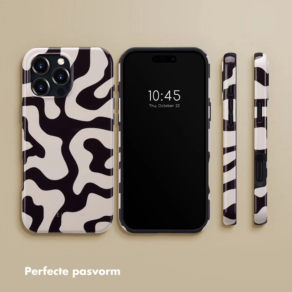 Selencia Hoesje iPhone 16 Pro Max - Art Wave Black - MagSafe - afbeelding 6 van 6