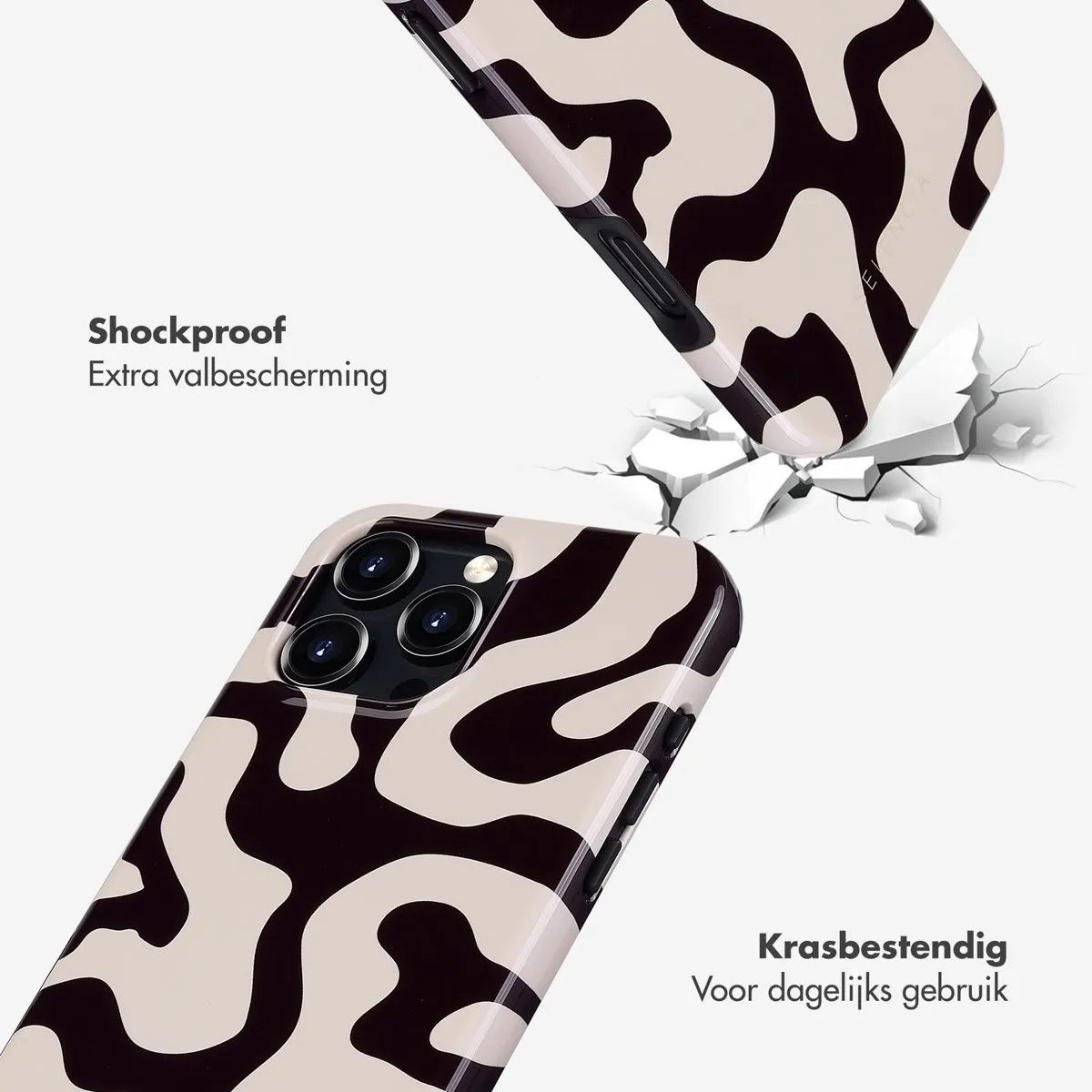 Selencia Hoesje iPhone 16 Pro Max - Art Wave Black - MagSafe