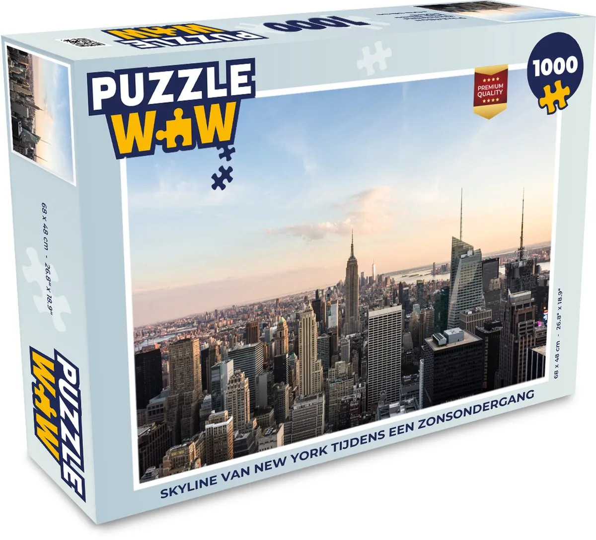 PuzzleWow New York Skyline Winter Legpuzzel 1000 Stuks - Multicolor