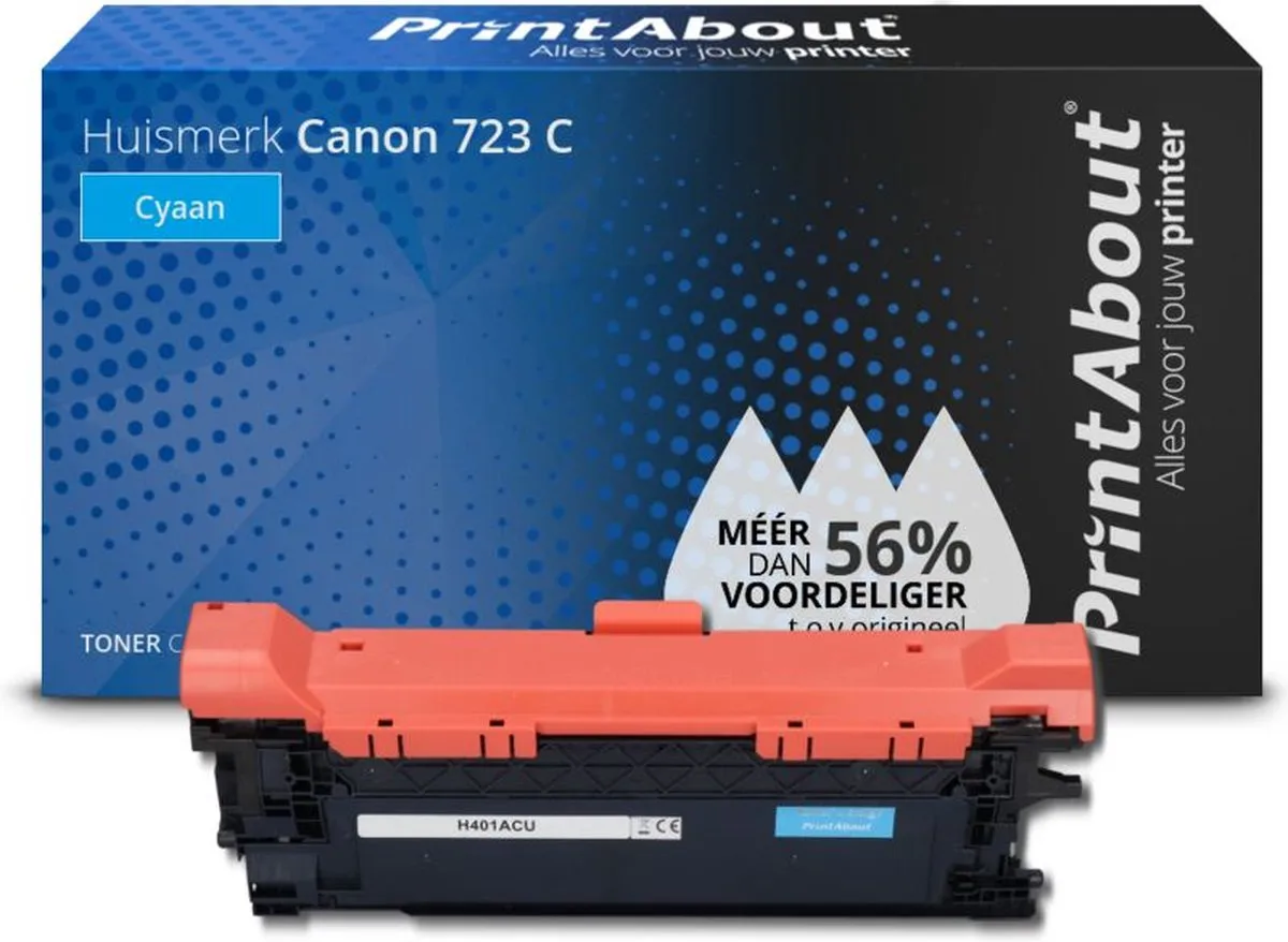 PrintAbout Canon 723 C-PA Toner - Cyaan
