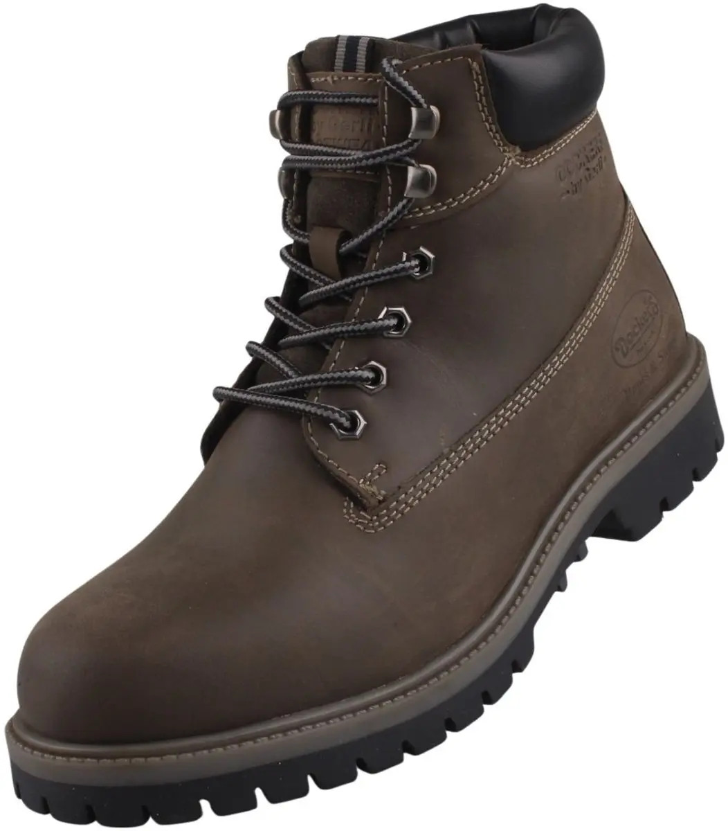 Dockers by Gerli heren wandelschoenen van leer, donkergrijs 53AX003-400220