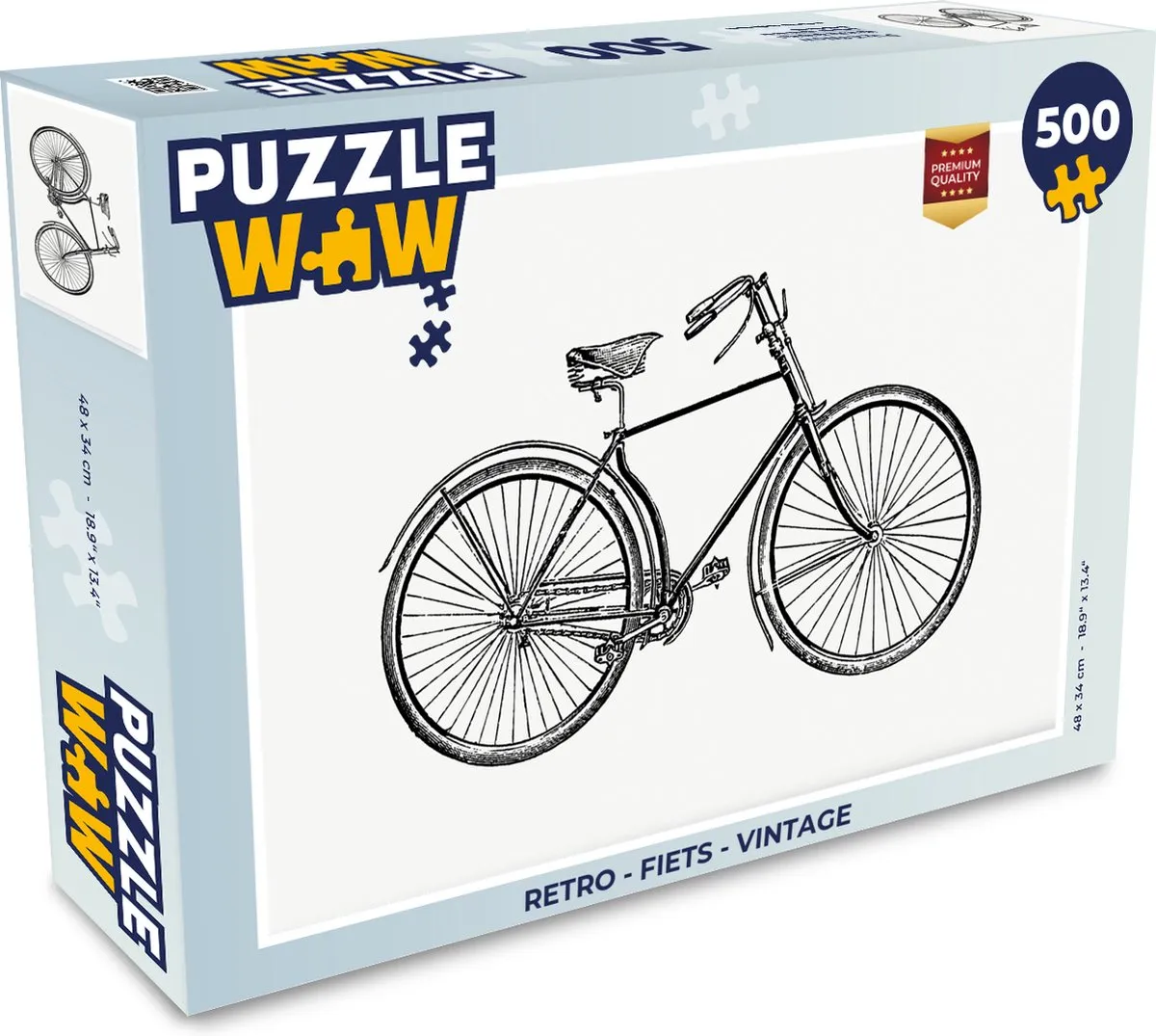 PuzzleWow Retro Vintage Legpuzzel 500 Stuks - Multicolor