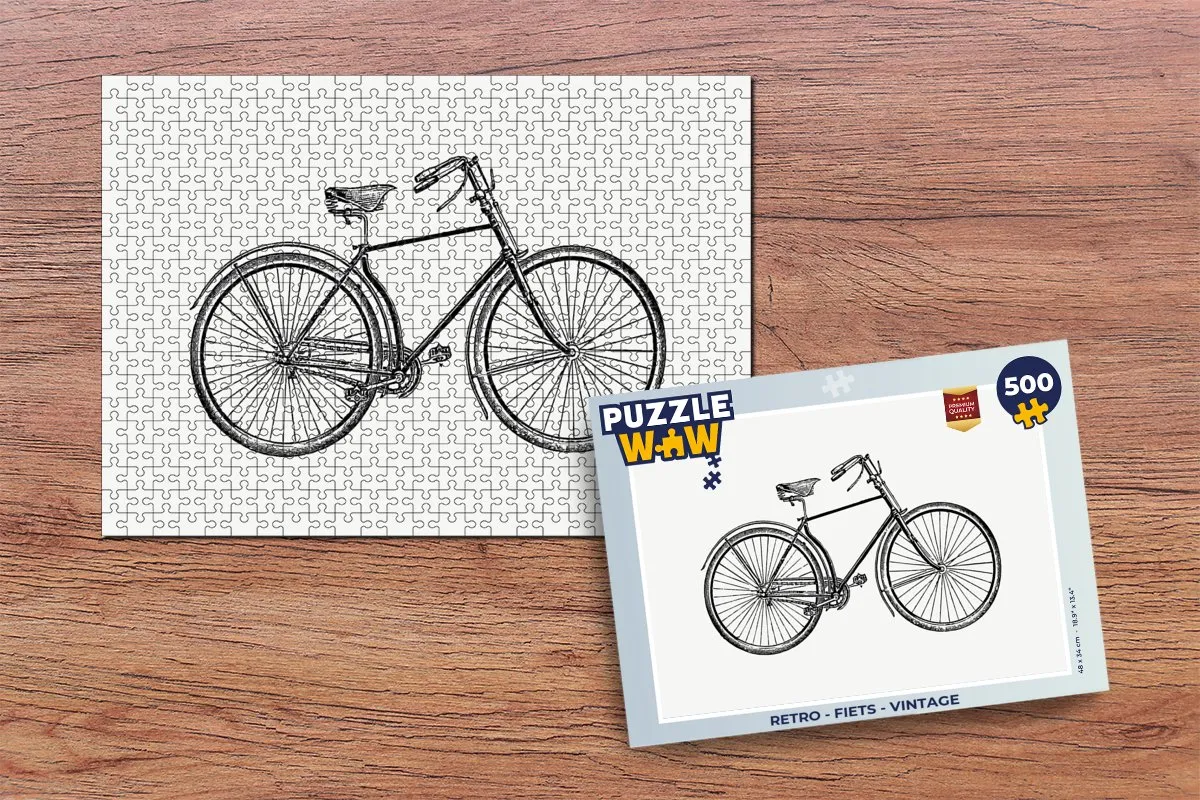 PuzzleWow Retro Vintage Legpuzzel 500 Stuks - Multicolor
