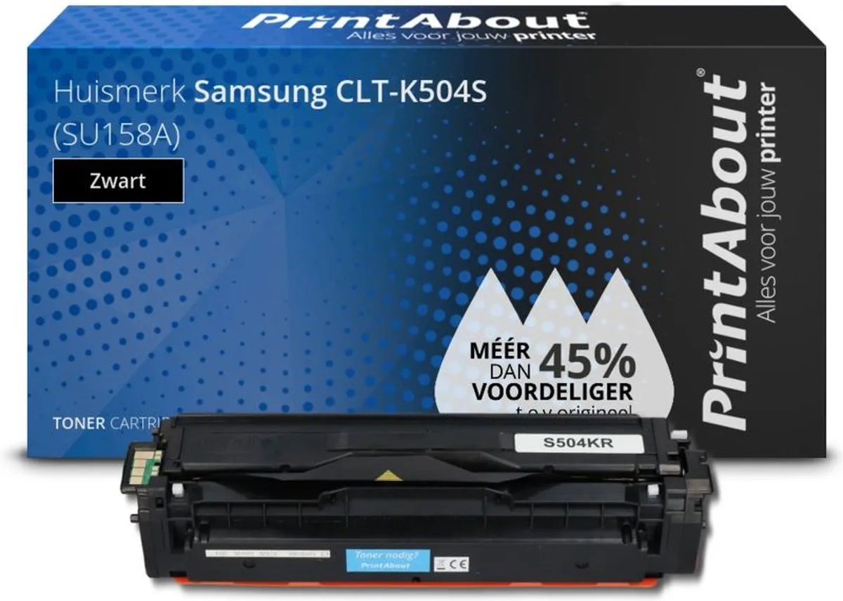 PrintAbout CLT-K504S Toner Zwart - 9.750 Pagina's