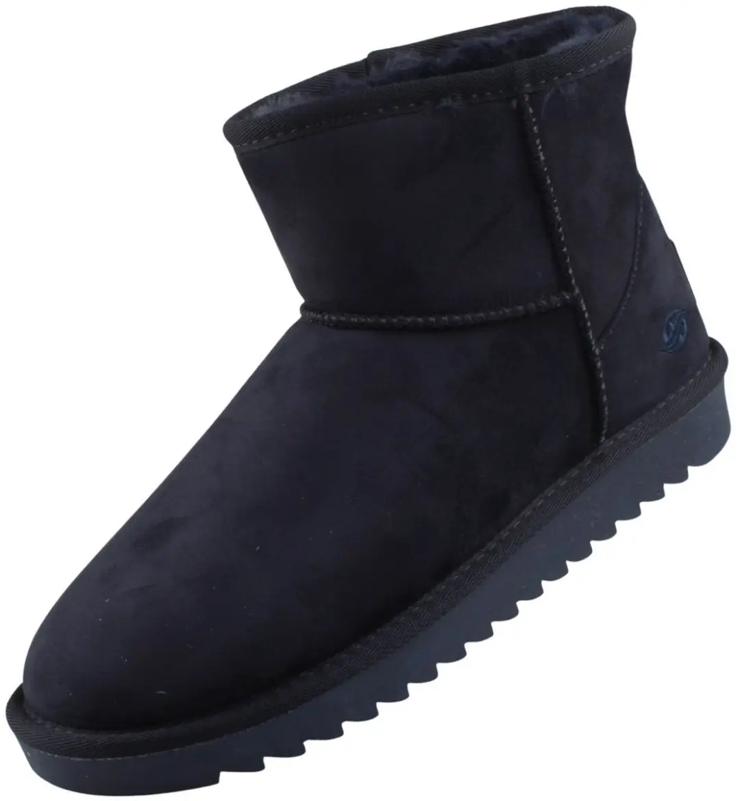 Dockers by Gerli dames enkellaars blauw gevoerd