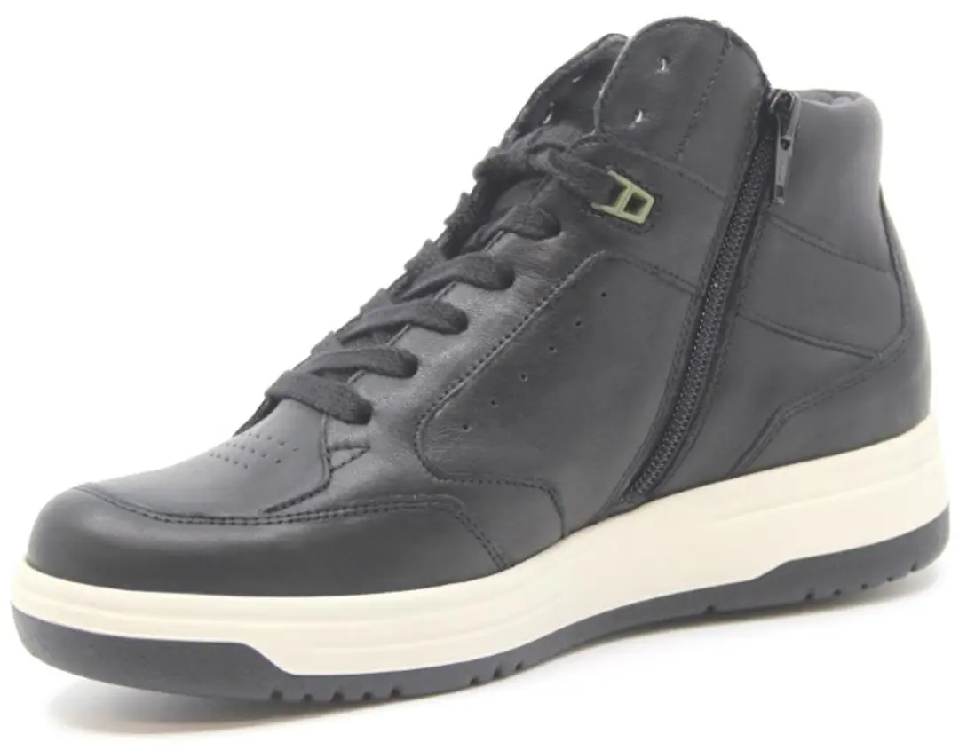 Durea 9792 Dames Veterboots - Zwart - Maat 38