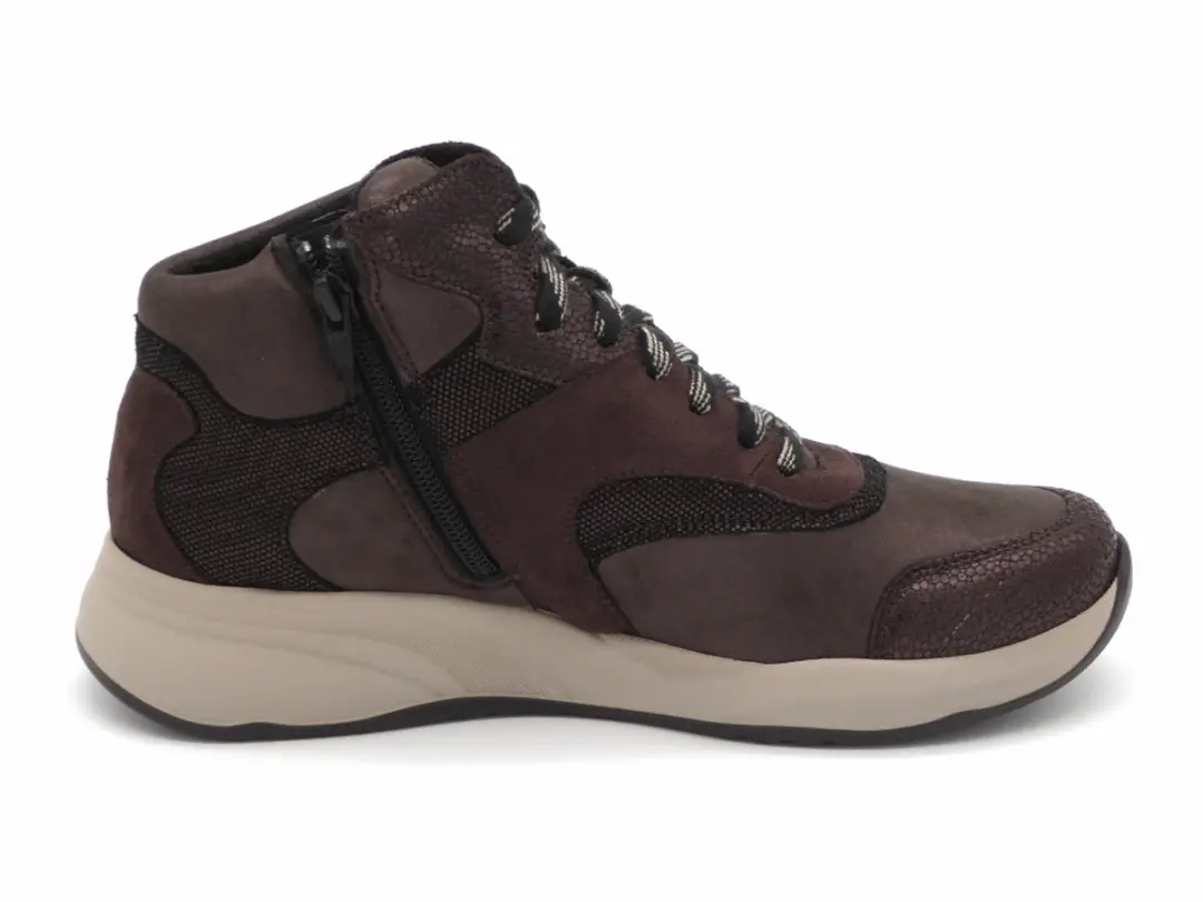 Durea Flex Dames Veterboot 9835-605-2365 - Bruin - Maat 41