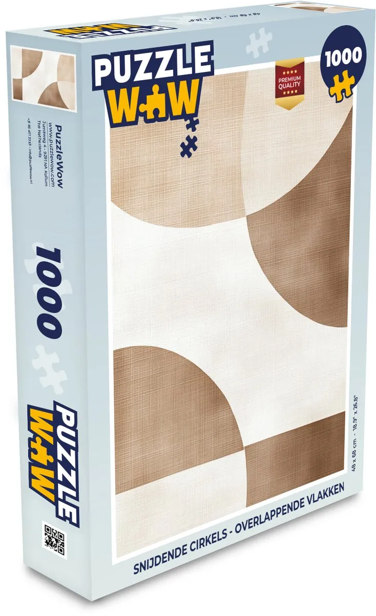 PuzzleWow Snijdende Cirkels Legpuzzel 1000 Stuks - MPN 8721414228225