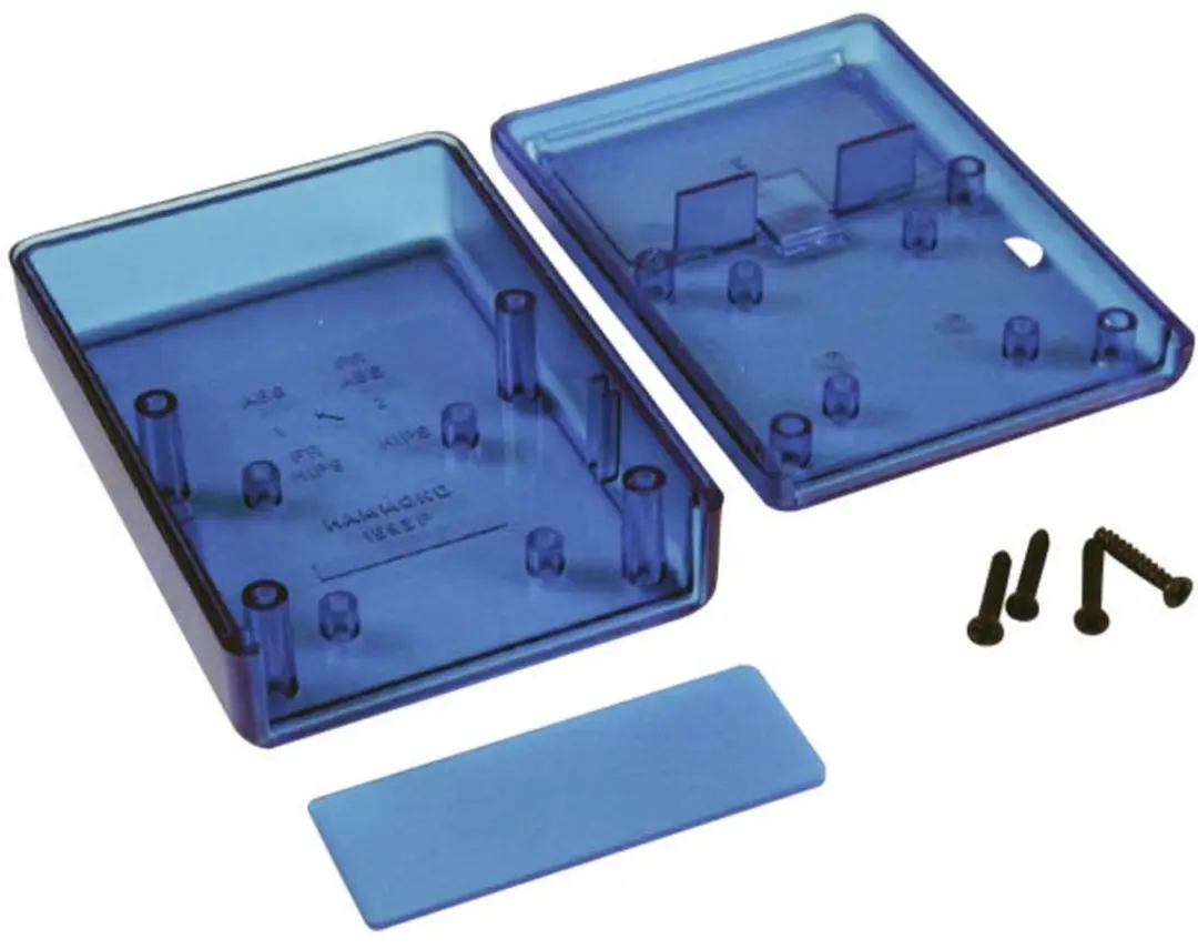 Hammond 1593QTBU Handbehuizing - 112x66x28mm - ABS - Transparant Blauw