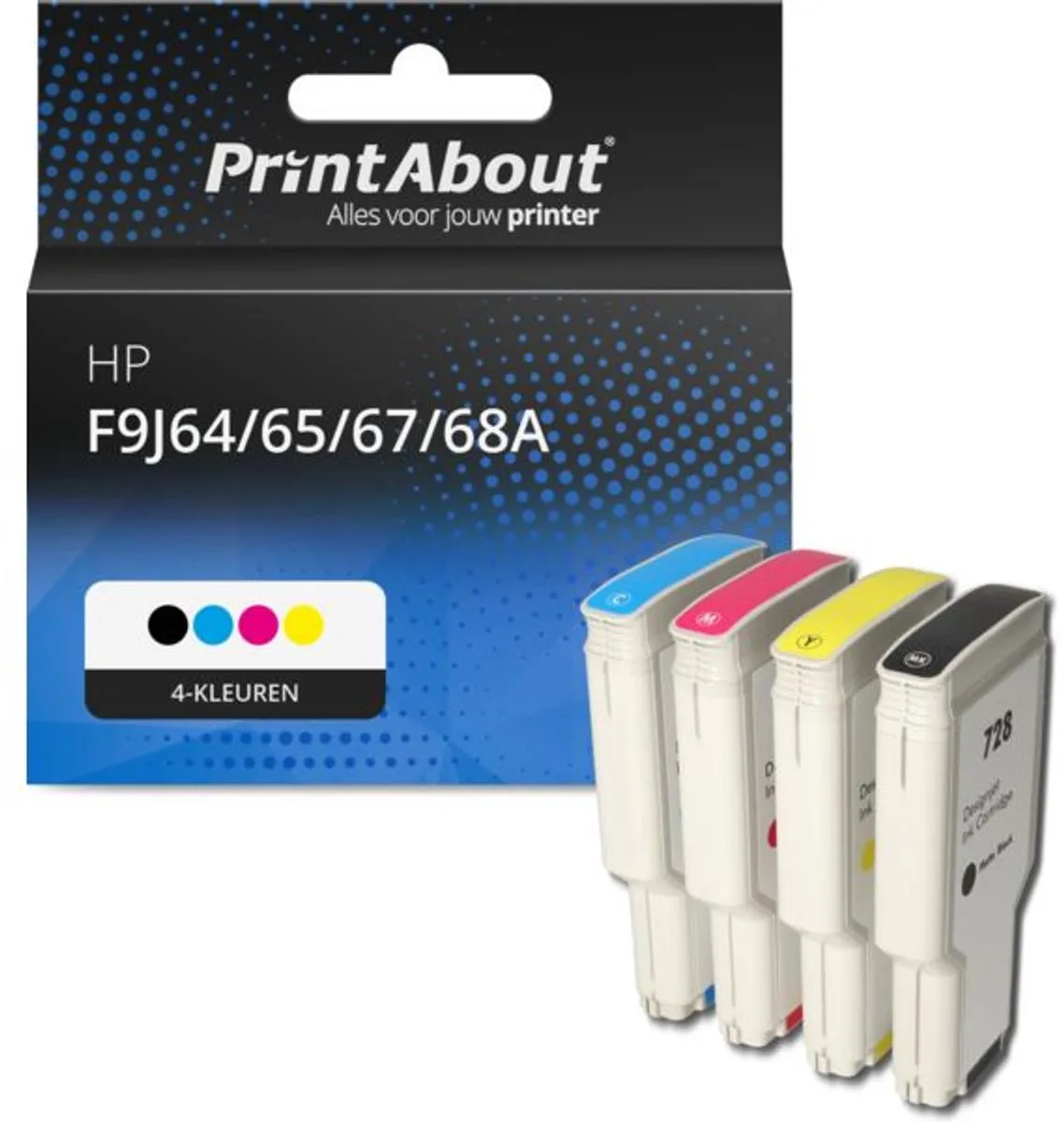 PrintAbout HP F9J64/65/67/68A Inktcartridge 4-kleuren
