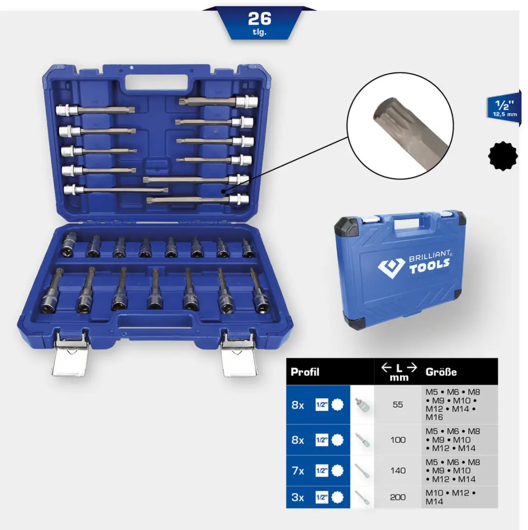 Brilliant Tools BT022026 Verwisselbare Koppen