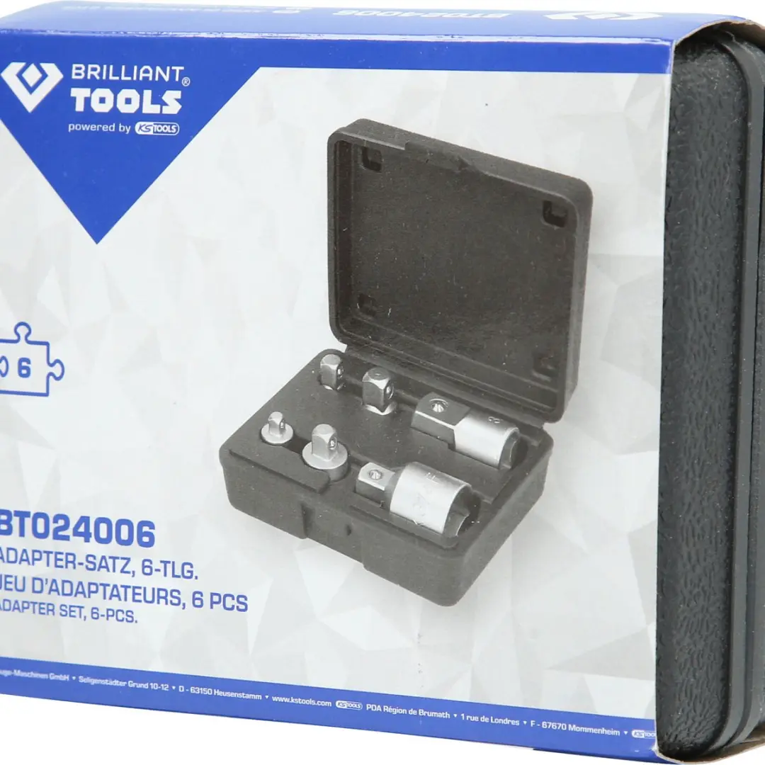 Brilliant Tools BT024006 Dopsleuteladapterset - 1/4" 3/8" 1/2" 3/4"