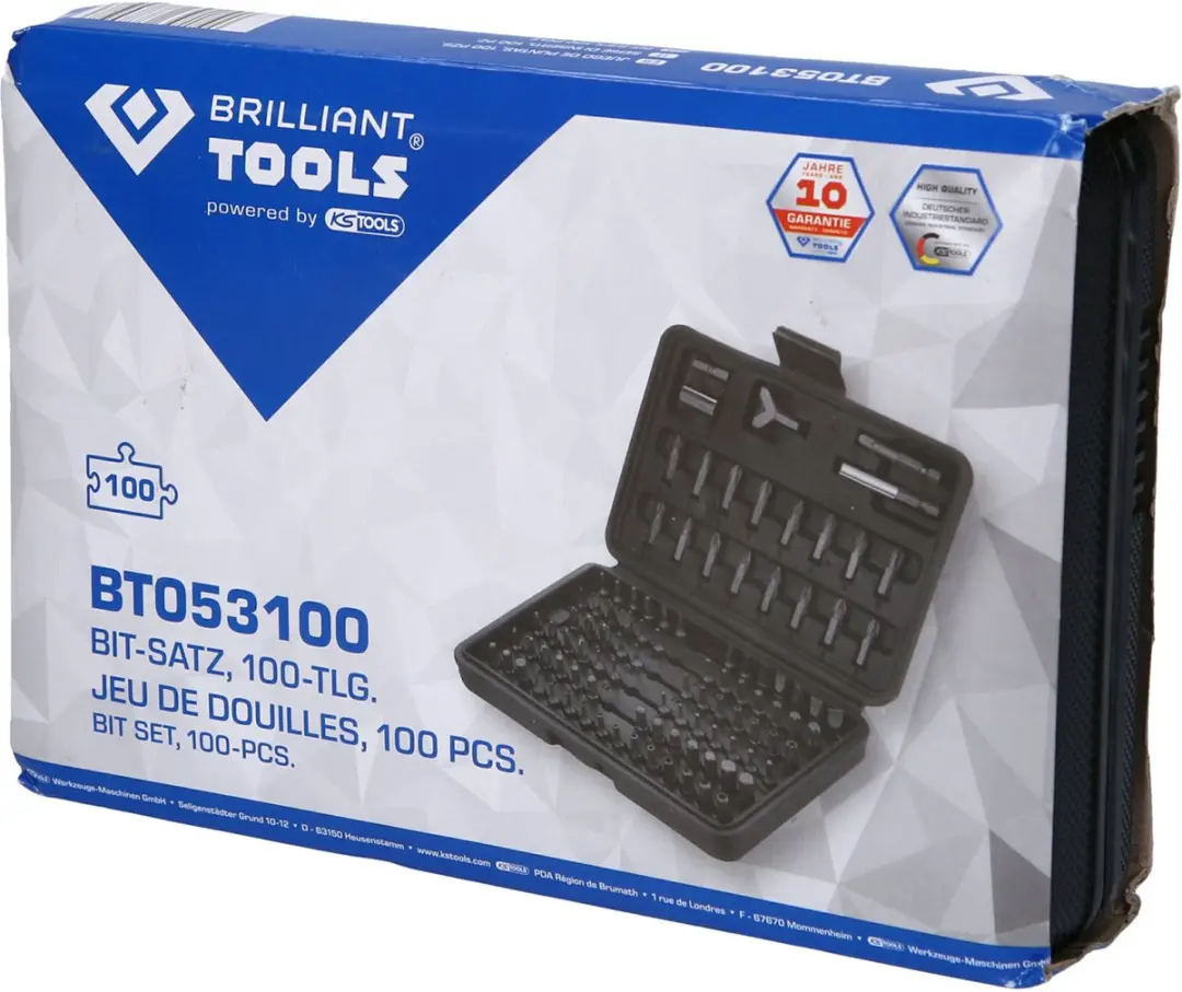 Brilliant Tools BT053100 Schroevendraaierbitset 100-delig - Hout