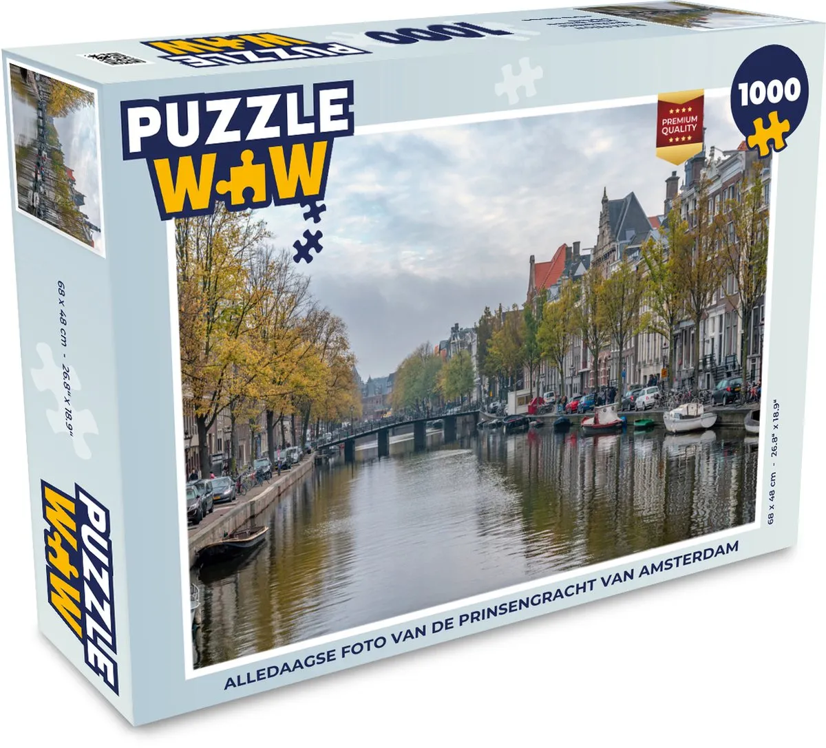 PuzzleWow Legpuzzel Prinsengracht Amsterdam 1000 Stuks - Multicolor