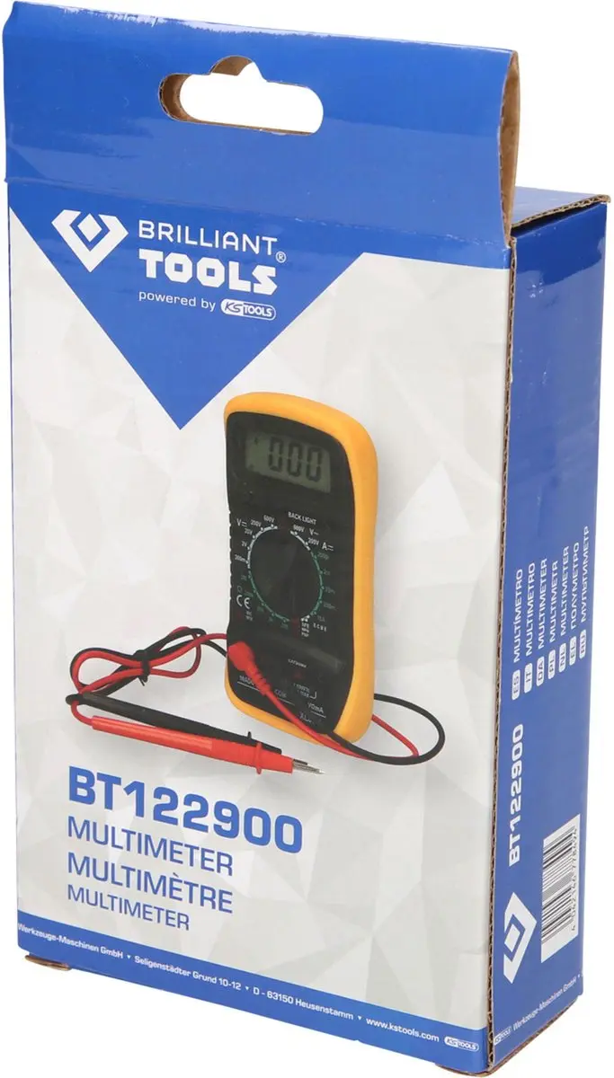 Brilliant Tools BT122900 Digitaal Multimeter - Blauw/Rood/Zwart
