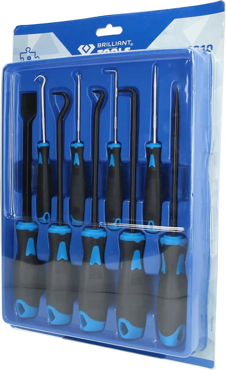 Brilliant Tools 9-delige Schraper- en Haken-Set - Inhoudsdoos